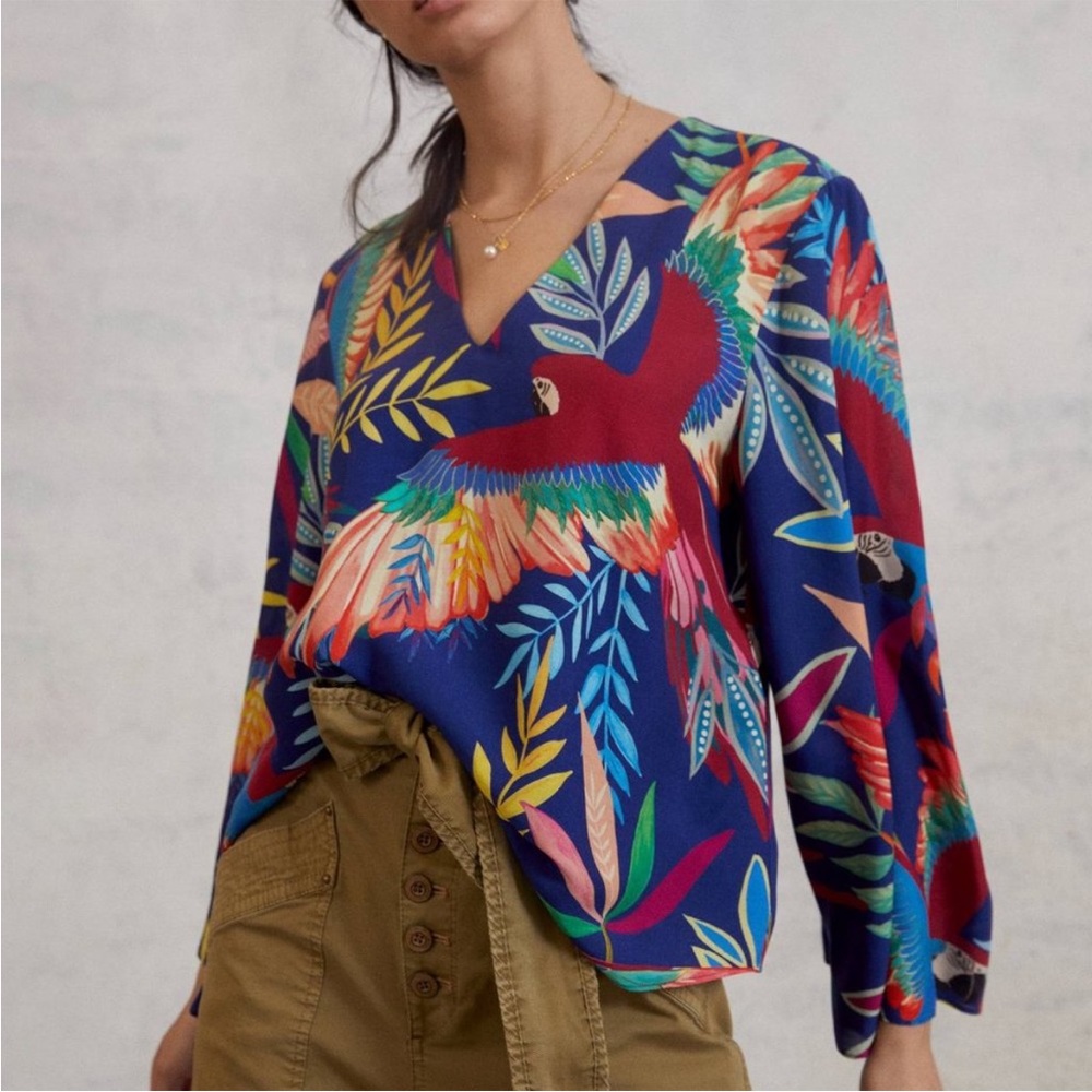 NWOT Farm Rio Anthropologie Kaia Top XS